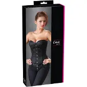 Cottelli - corset fête brodé - noir - XL