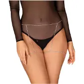 Obsessive Bijou 905 - harnais corps bijou (argenté) - S-L