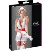 Cottelli collection - Costume infirmière sexy avec porte-jarretelles - blanc