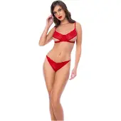Mapalé - ensemble soutien-gorge ouvert - rouge
