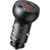 Mcdodo Chargeur de voiture 45W avec affichage numérique - Noir, Adaptateur pour véhicule, Noir