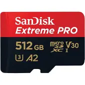 SanDisk Microsdxc Extreme Pro 512gb Memory Card Doré