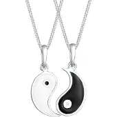 Elli Chaîne 'Yin und Yang' noir / argent / blanc