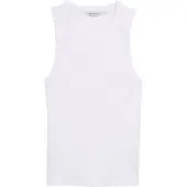 Tom Tailor Coated Rib Sleeveless T-shirt Blanc M Femme