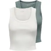 ONLY Haut 'ONLEasy' jade / blanc