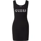 GUESS Femmes, Robe, Sonnenblumen-Rippkleid für Damen in Dunkelgrau, Gris, (L)