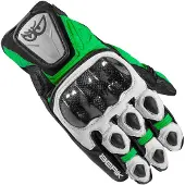 Berik Namib Black White Green Motorcycle Gloves Taille 2XL