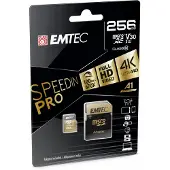Emtec ECMSDM256GXC10SP mSD 256GB UHS-I U3 V30 A1 SpeedIN Pro + Adapter