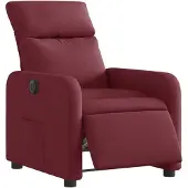 vidaXL Fauteuil relax électrique vin rouge tissu