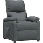 vidaXL Fauteuil relax gris foncé Tissu
