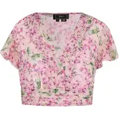 Faina Chemisier vert / violet / rose