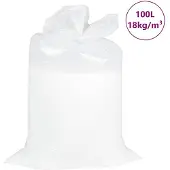 vidaXL Remplissage du pouf EPS 100 L blanc 18 kg/m³