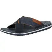 Rieker Mule bleu foncé / brocart