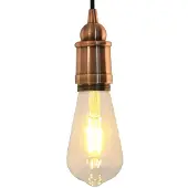 vidaXL Douilles de lampe 2 pcs. Rouge-bronze E27