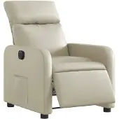 vidaXL Fauteuil relax électrique Crème similicuir