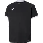 Puma T-Shirt fonctionnel 'TeamLiga' noir / blanc