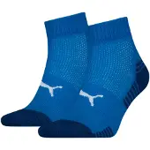 Puma Sport Cushioned Quarter Short Socks 2 Pairs Bleu EU 39-42 Homme,Femme