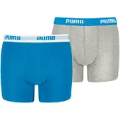 Puma Boxer Basique Pour Garçons Puma (Lot De 2), Vêtements, Bleu/Grey, 14