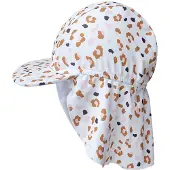 Swim Essentials Filles, Chapeau, Chapeau de soleil avec protection de cou Kaki Leopard Gr. 48/50, Multicolore, (50)