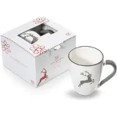 Gmundner Keramik Cerf gris Tasse à déjeuner Max (03 L), Tasse, Gris