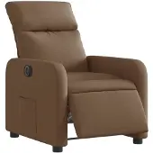 vidaXL Fauteuil relax électrique marron Tissu