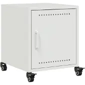 vidaXL Table de chevet blanc 36x39x43,5 cm acier