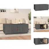 vidaXL Table basse Gris 100x50x41 cm Pin massif - Tables basses