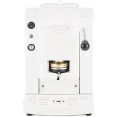 Faber Slot Plast Basic - Machine à café avec presse-dosette en laiton - Structure en métal blanc et façade en polycarbonate blanc