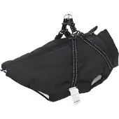 vidaXL Manteau pour chien avec harnais Imperméable Réfléchissant Noir L48