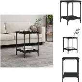 vidaXL Table basse noire 40x40x55 cm Bois composite - Tables basses