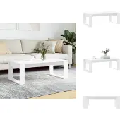 vidaXL Table basse blanche 102x50x35 cm Bois composite - Tables basses
