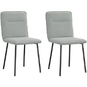 vidaXL Chaise de salle à manger 2 pcs. Gris clair velours