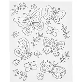 Creativ Company Toile de peintre avec impression de papillons - 24x30cm