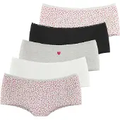 LASCANA Culotte gris chiné / rouge / noir / blanc