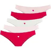 LASCANA Slip rose / pourpre / blanc
