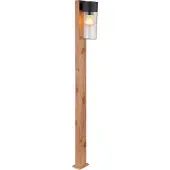 Globo Lighting Lampe d'extérieur en acier inoxydable aspect bois foncé, 1x E27