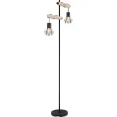 Globo Lighting Lampadaire métal noir mat, 2x E27