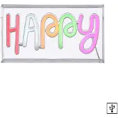 JUST LIGHT NEON-HAPPY LED Néon-LED-Image multicolore 6,5 W multicolore 85027-70