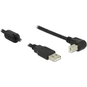 DeLOCK Kabel USB-A 2.0 ST > USB-B 2.0 ST gewinkelt 1,5m SW