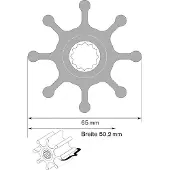 Johnson Pump Roue Pour Pompes 10242773 65 Mm Golden Golden One Size