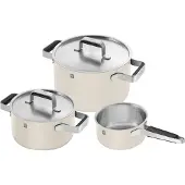 Zwilling 1028807 Pure Set Of 3 Pots Argenté