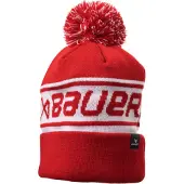 Bauer Unisexe, Bonnet, Team Ribbed Pom SR Wintermütze, Noir
