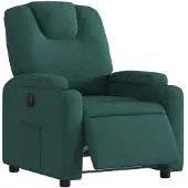 vidaXL Fauteuil relax électrique vert foncé Tissu