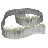 Relaxdays 10020710, clôture métallique, panneau, clôture de frontière, argent, 160 mm, 5000 mm