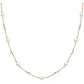 Elli Chaîne or / blanc perle