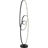 Globo Lighting Lampadaire LED, aluminium, noir, CCT, H 122 cm