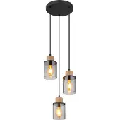 Globo Lighting Lampe à suspendre métal noir mat, 3x E27
