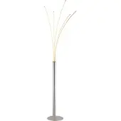 Globo Lighting Lampadaire LED, métal, nickel, variateur tactile,