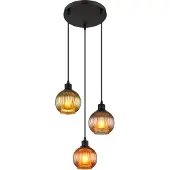 Globo Lighting Lampe à suspendre métal noir mat, 3x E27