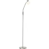 Brilliant Lampe sur pied Philo | lampe sur pied décorative | métal/verre | fer/blanc | tête pivotante | 1x E14 max. 25 W